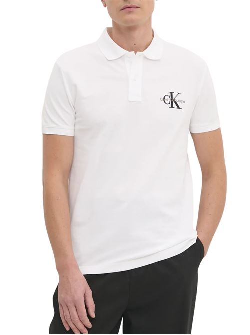 Polo bianca in cotone Calvin Klein Jeans | J30J3256640K4